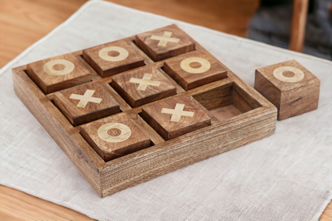 Wooden Tic Tac Toe Game 24cm