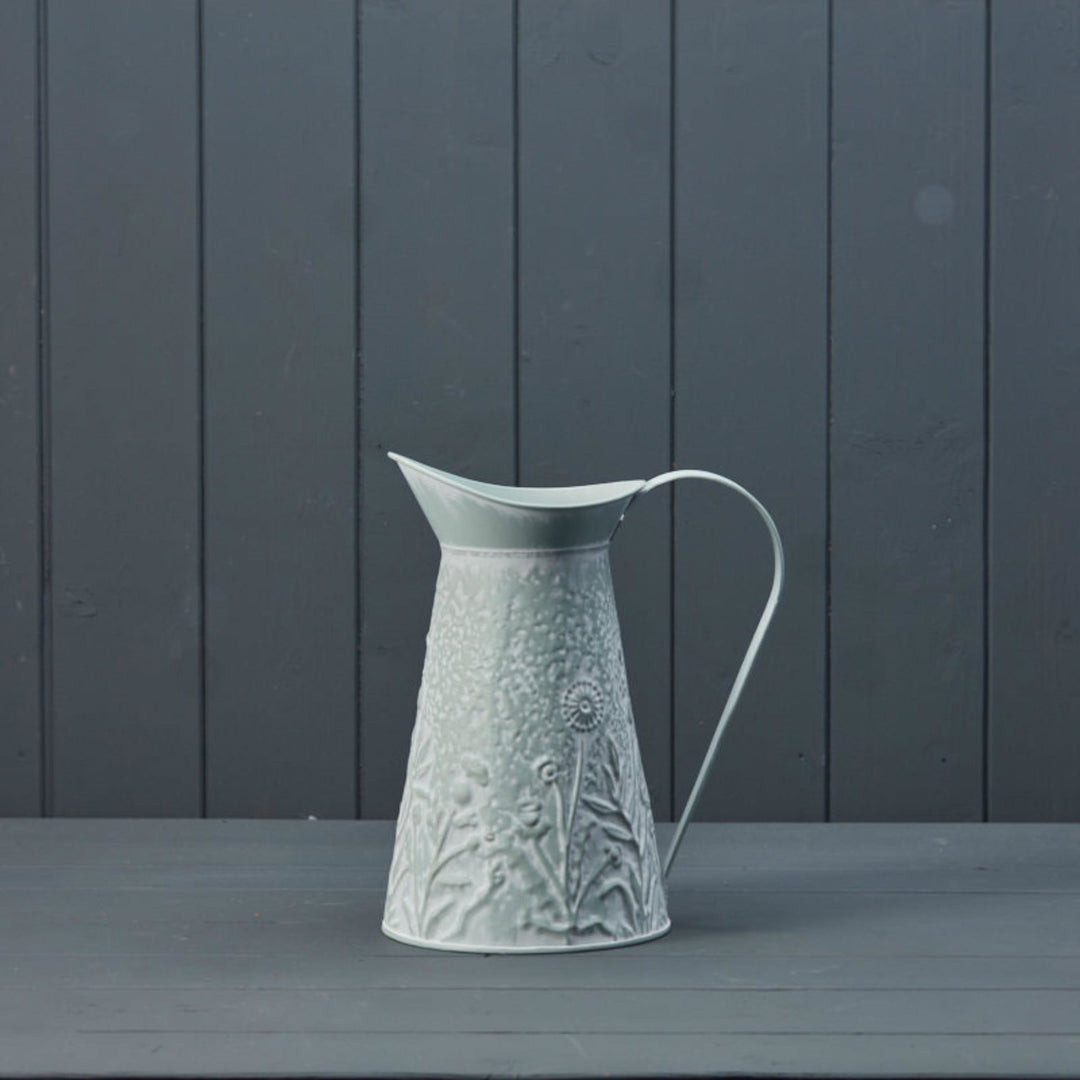 Sage Zinc Floral Jug