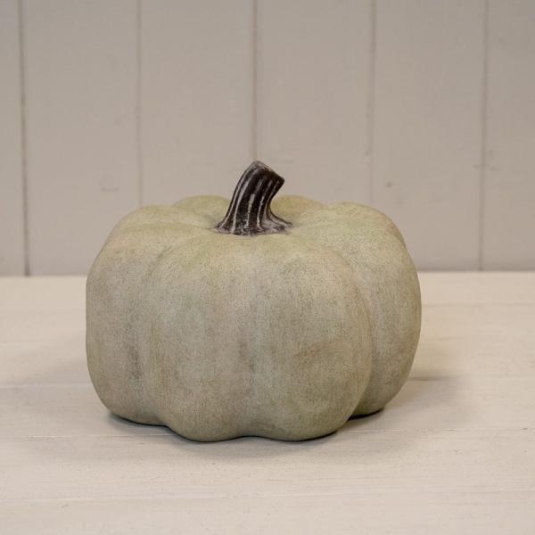 Ceramic Pumpkin Ornament - Dusty Green - Medium