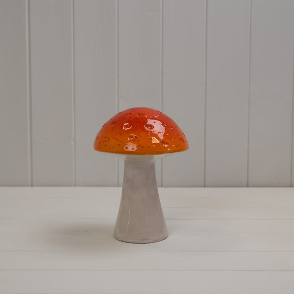 Little Woodland Ceramic Traditional Toadstool Ornament - Red and White