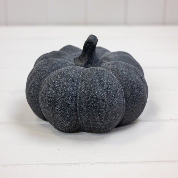 Black Ceramic Textured Pumpkin - Small