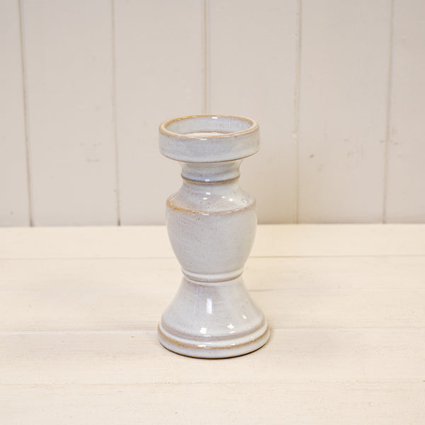 Natural Ceramic Candle Holder - Small