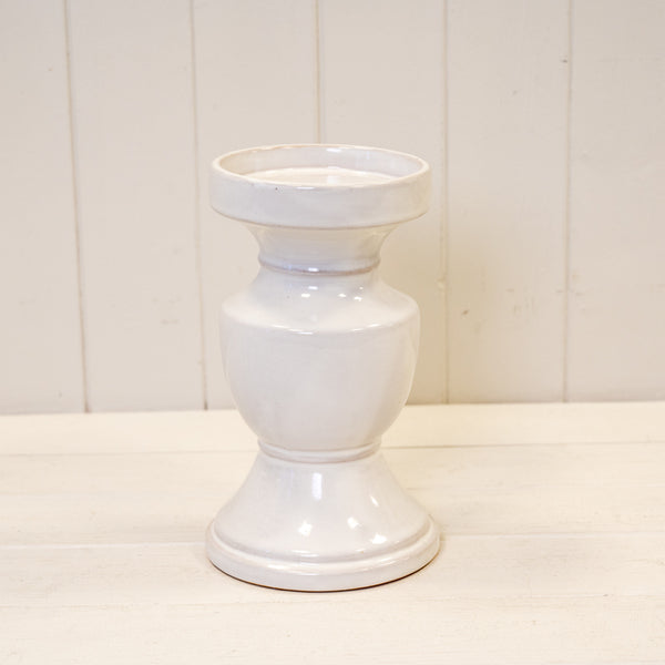 Natural Ceramic Candle Holder - Large