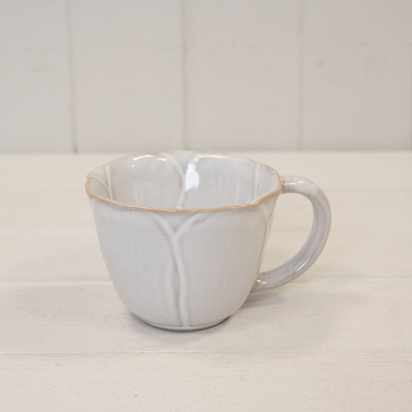 Petal Shape Natural Ceramic Teacup