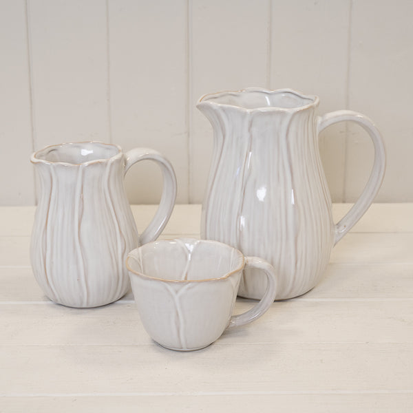 Petal Shape Natural Ceramic Teacup