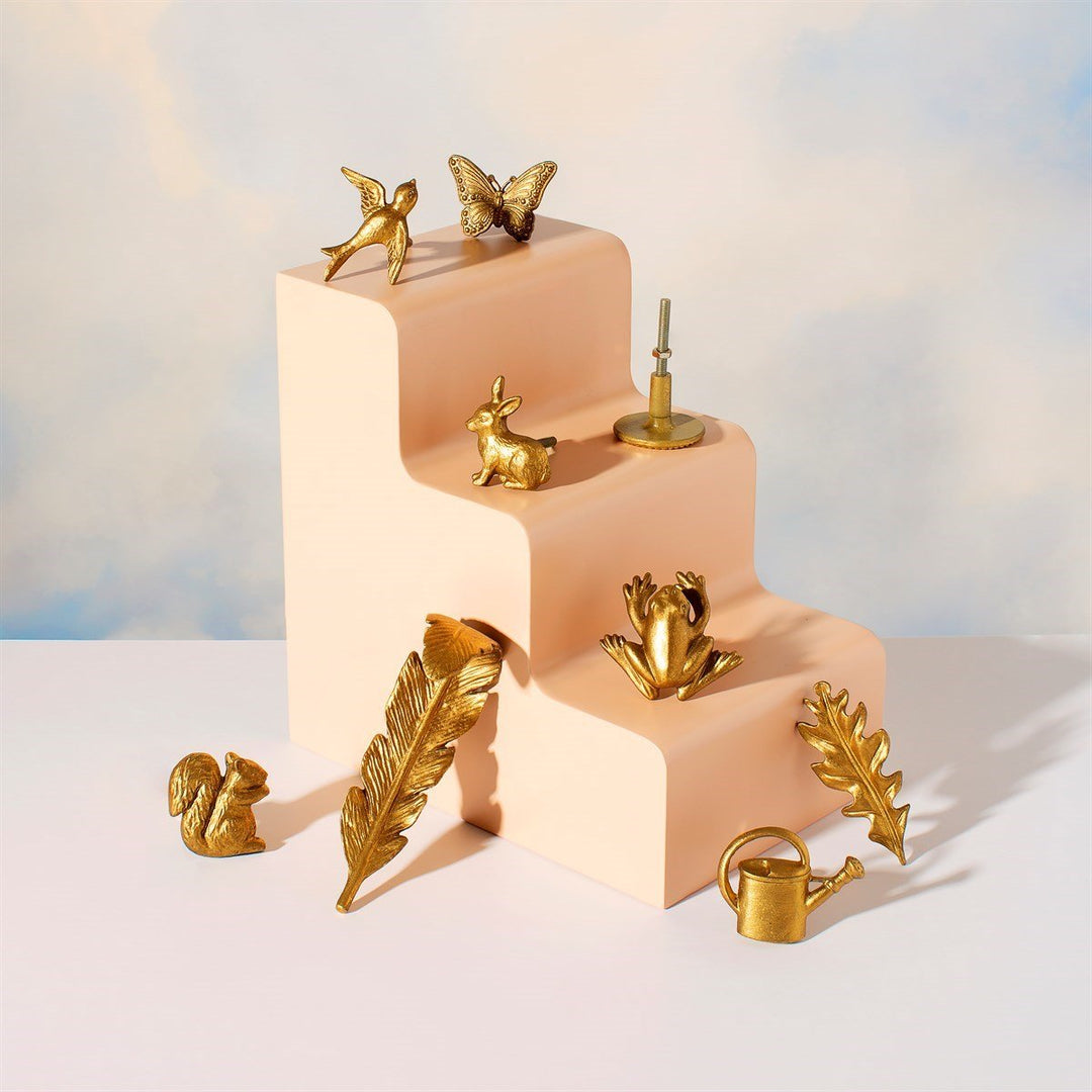 Gold Butterfly Drawer Knobs