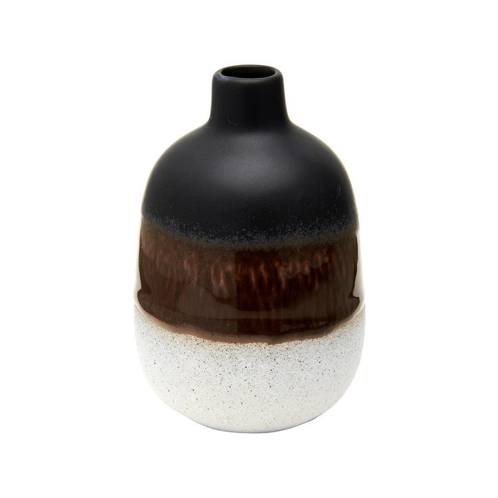 Elegant Bohemian Glaze Stoneware Black Vase