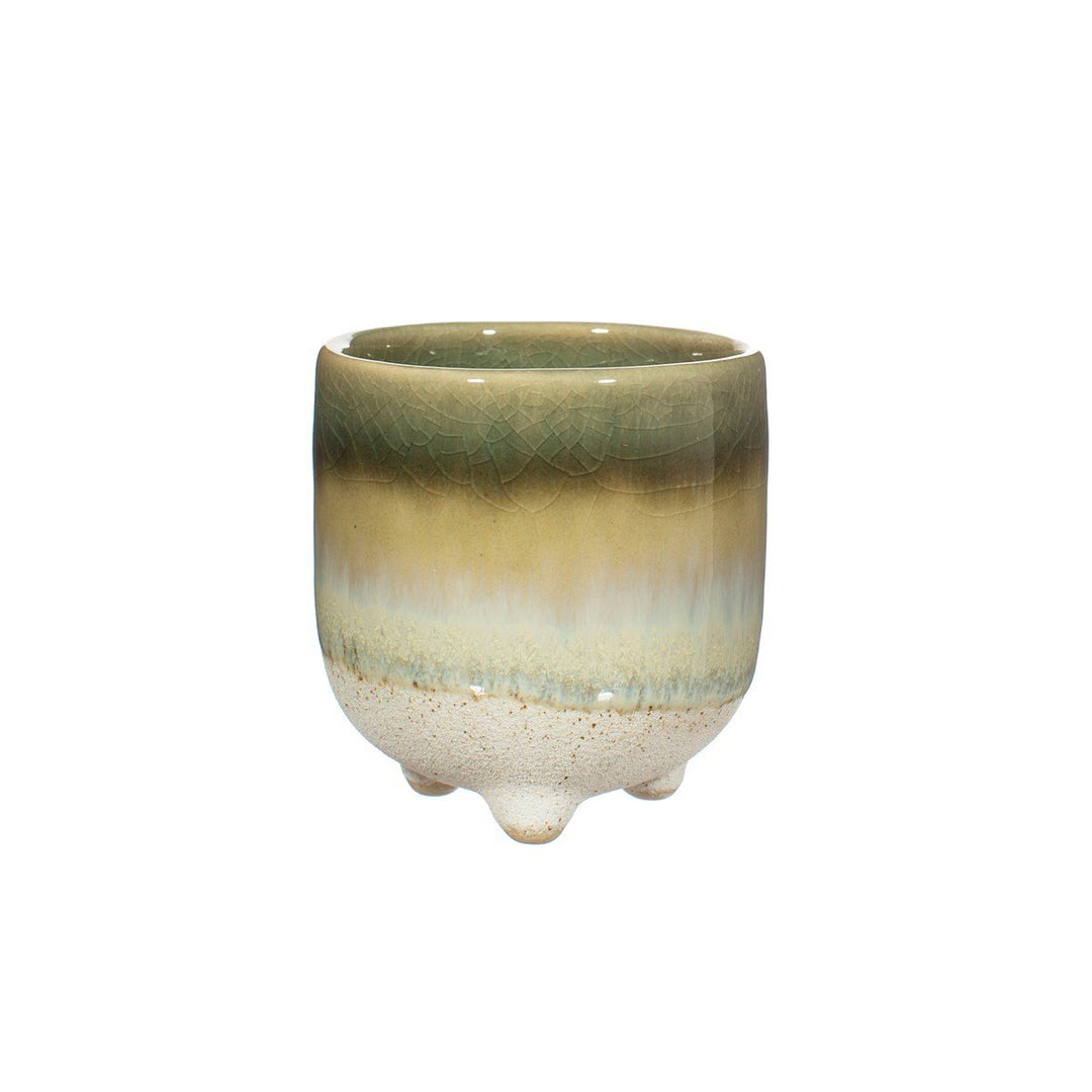 Rustic Green Glaze Egg Cup