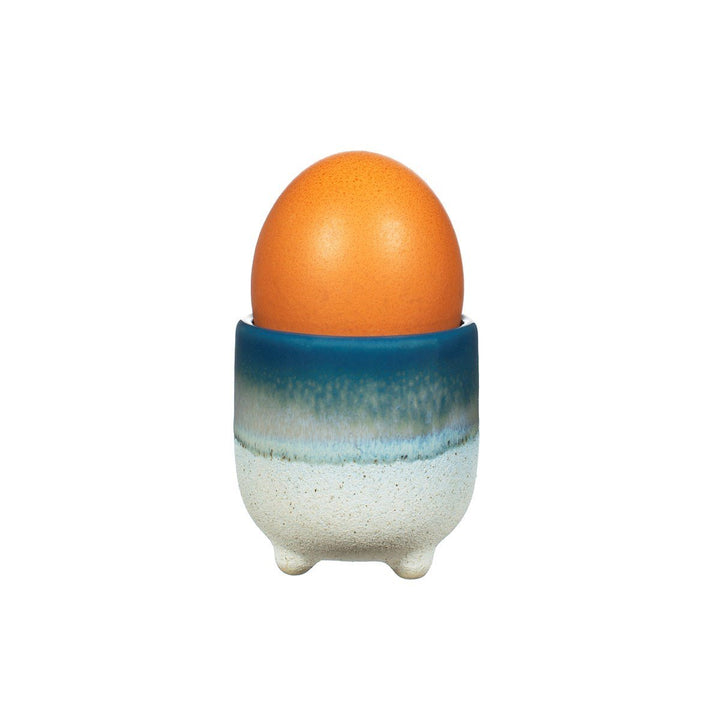 Ocean Blue Glaze Ceramic Egg Cup