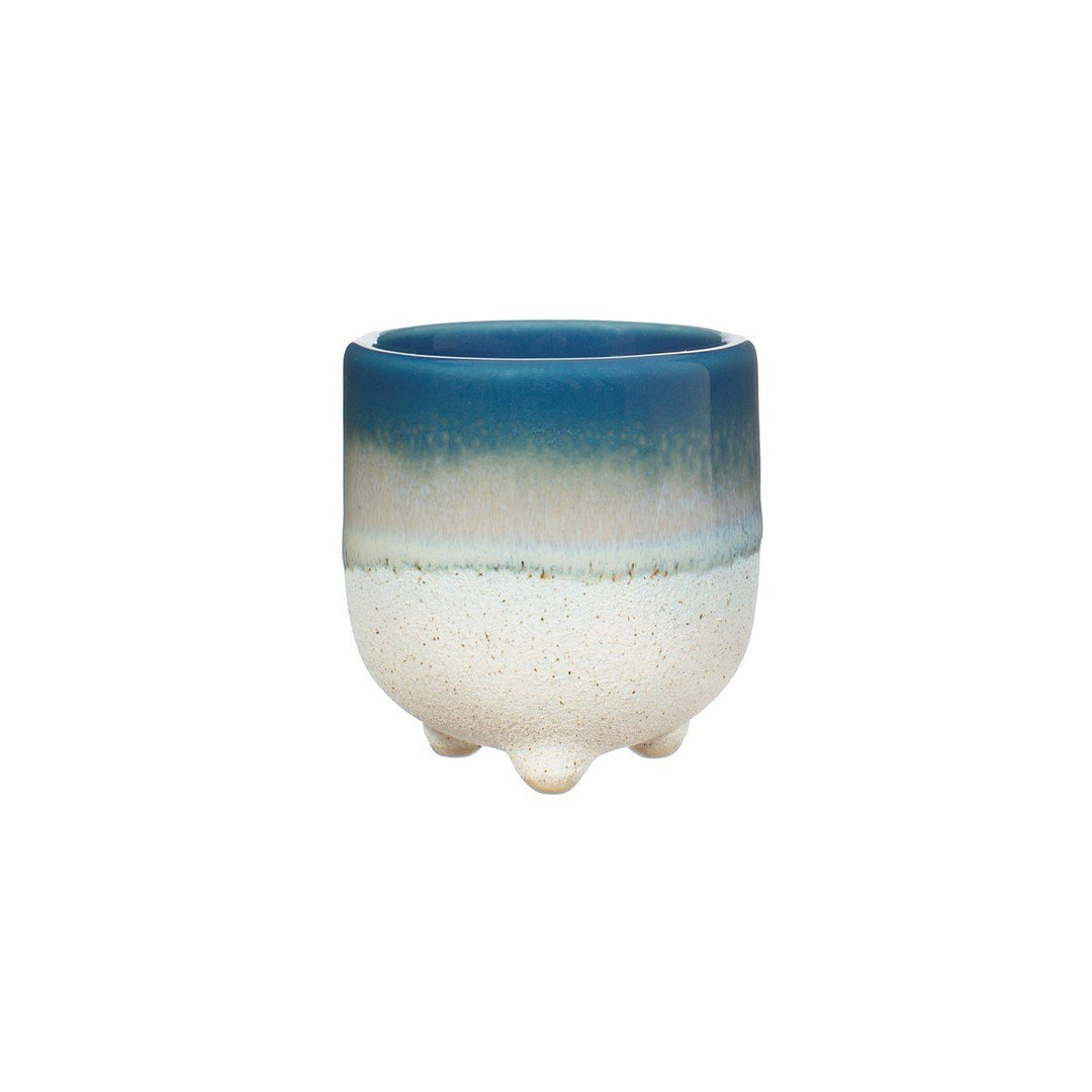 Ocean Blue Glaze Ceramic Egg Cup