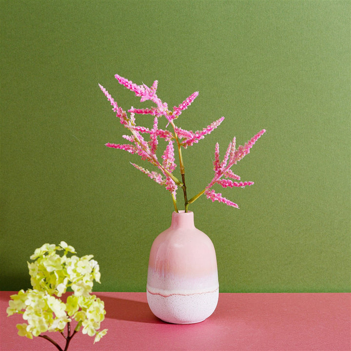 Ethereal Blush Pink Glaze Stoneware Vase