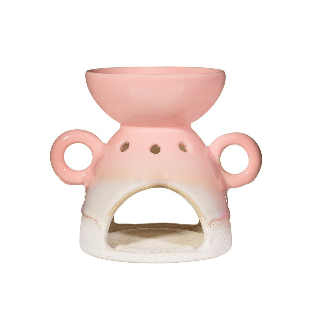 Elegant Pink Glaze Stoneware Oil Burner