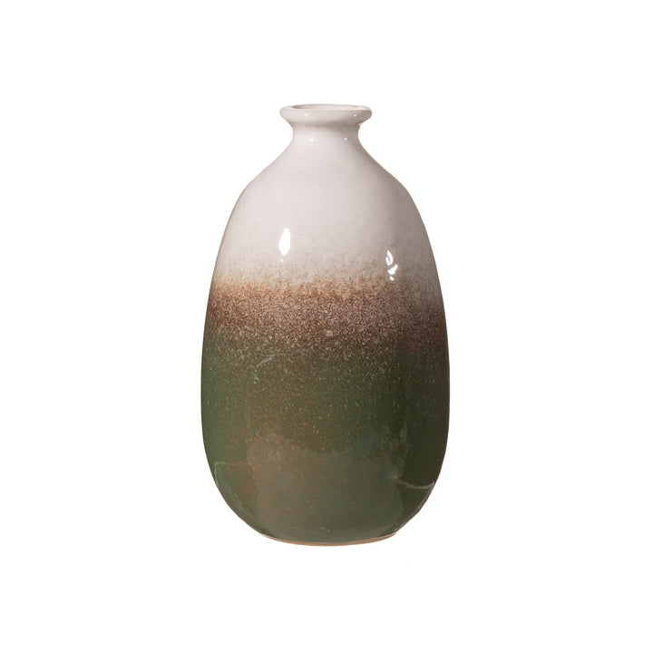 Earthy Green Stoneware Vase