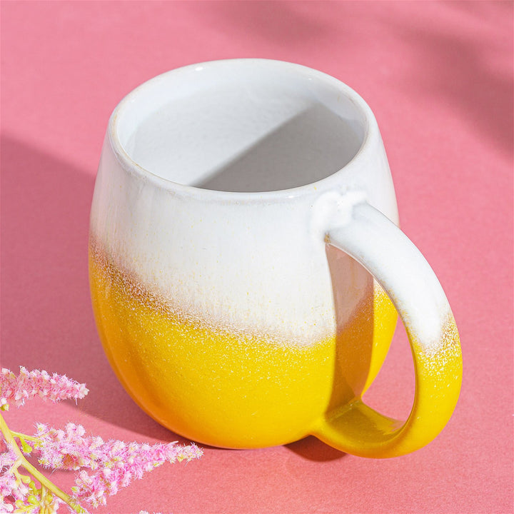 Yellow Glaze Stoneware Mug