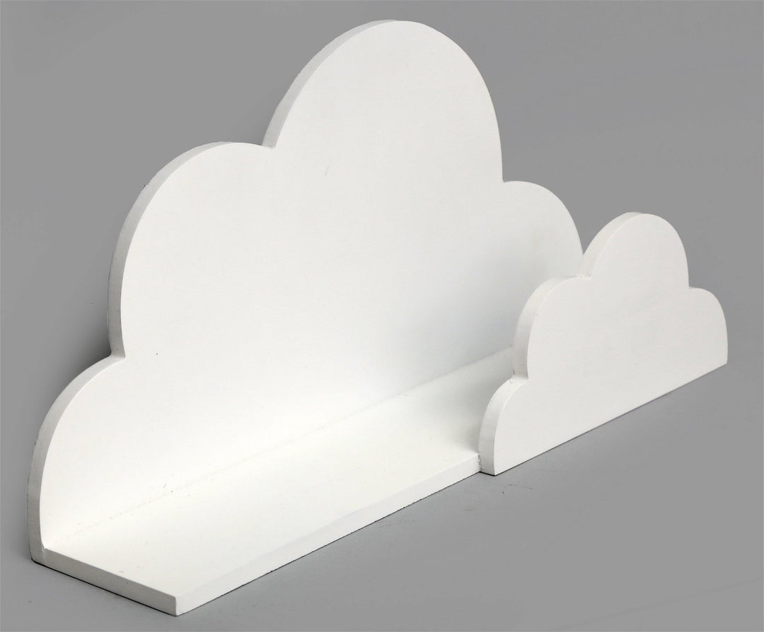 Wooden Cloud Shelf in White