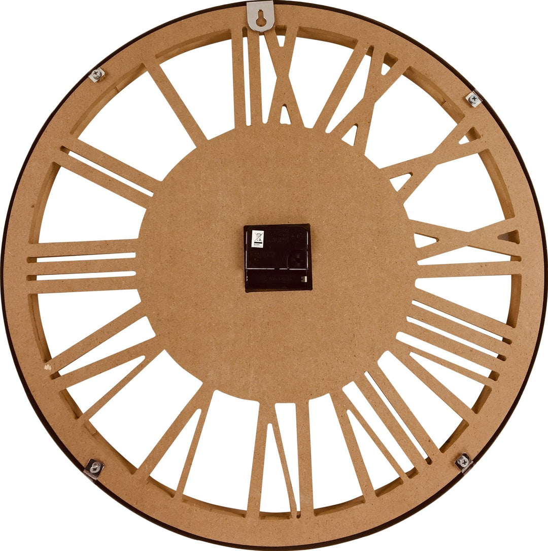 Wooden Clock With Glass Cover 48cm