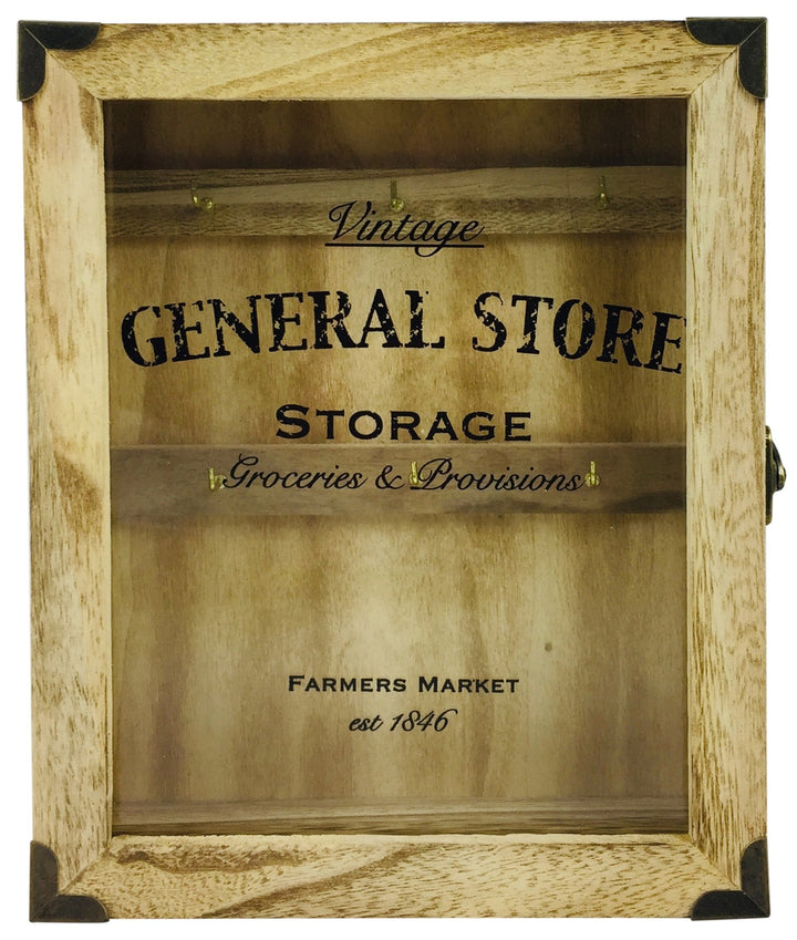 Rustic General Store Key Box Wooden