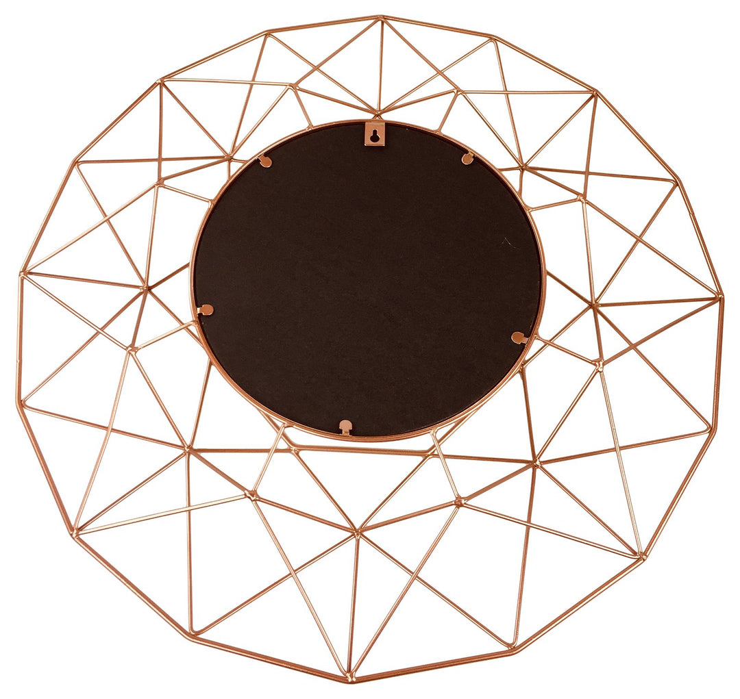 Geometric Mirror in Rose Gold 64cm