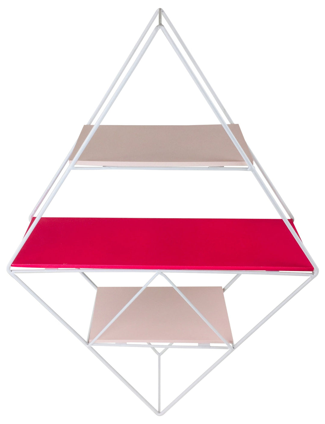 Pink Wire Geometric Shelf