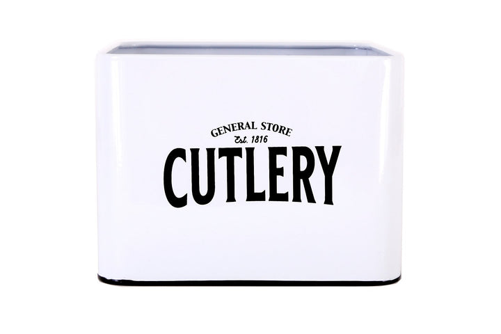 General Store Metal Cutlery Box 18x16cm