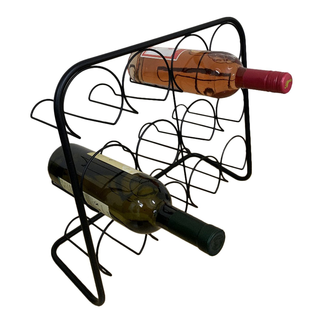 Black Metal Wire 12 Wine Bottle Holder