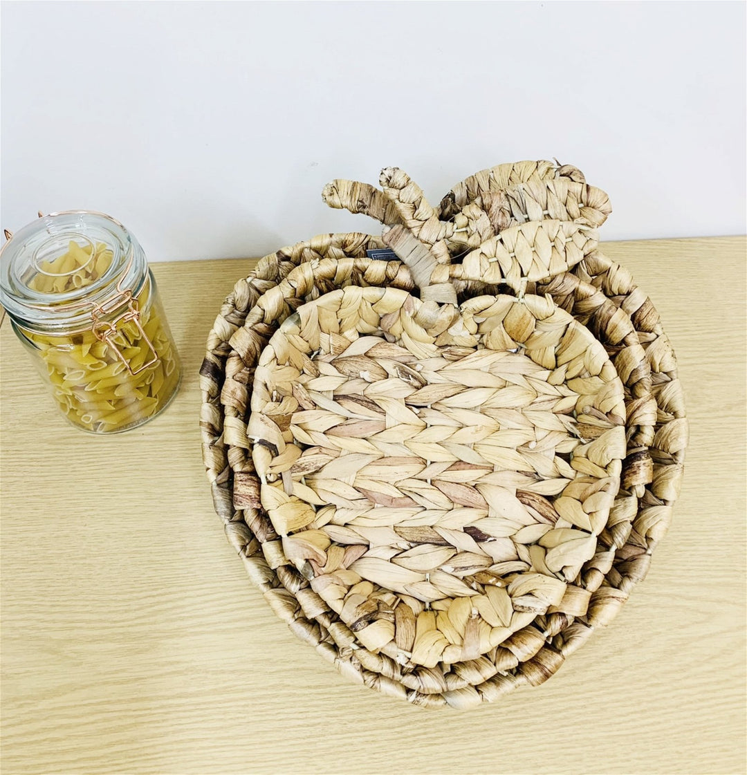 Rattan Apple Shape Basket Trays