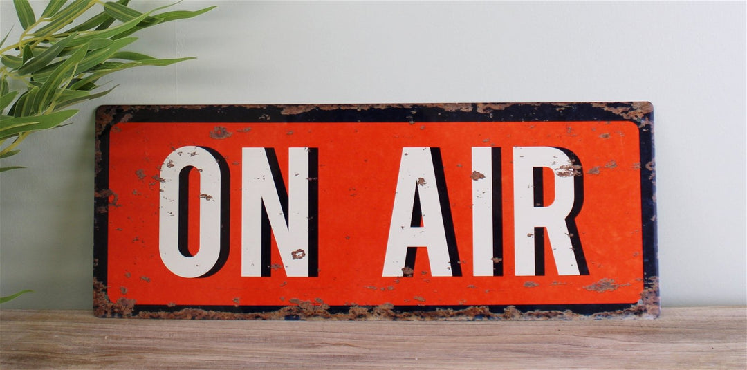 Vintage Metal Sign - On Air Recording Sign