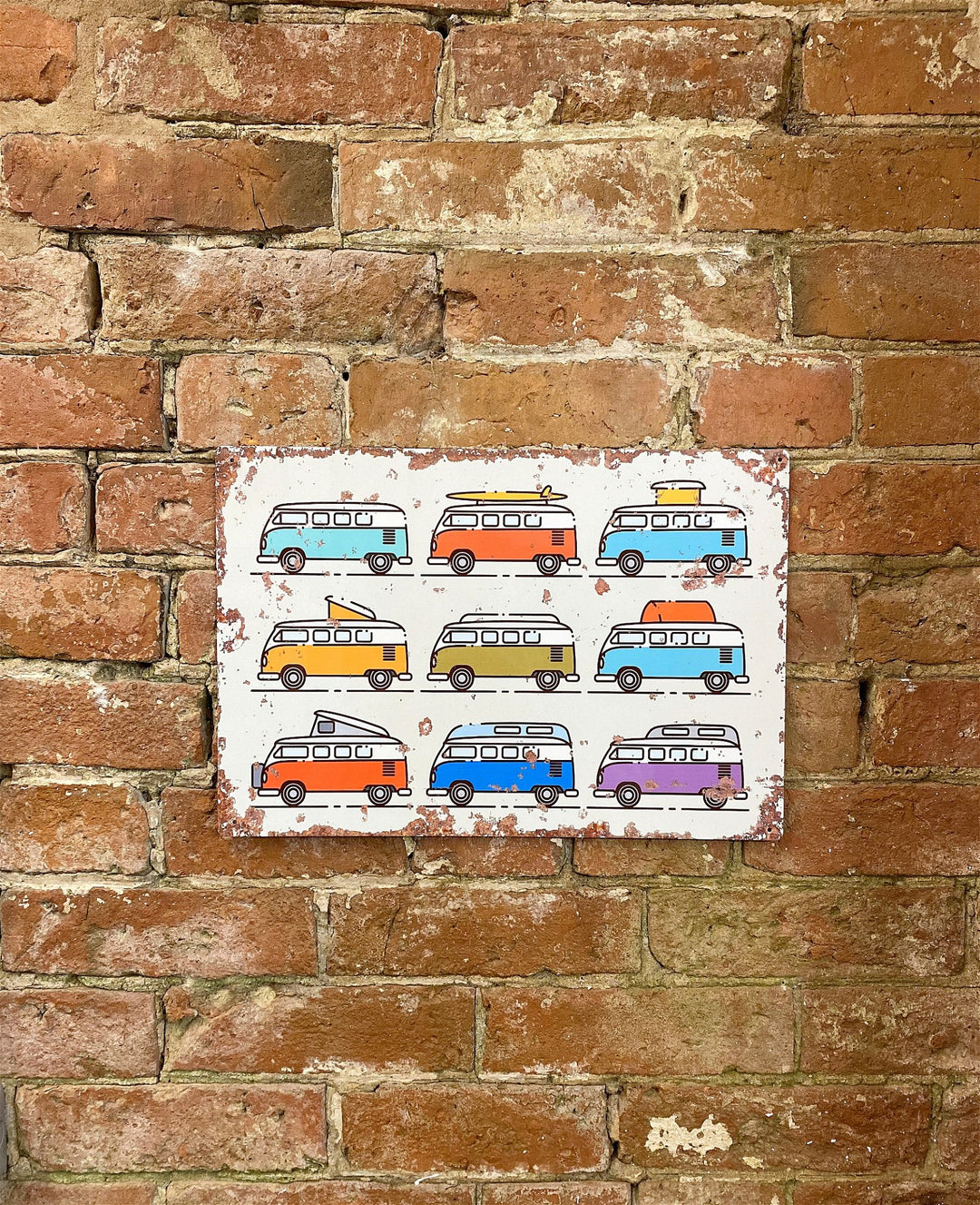 Metal Vintage Wall Sign - Camper Van Collection