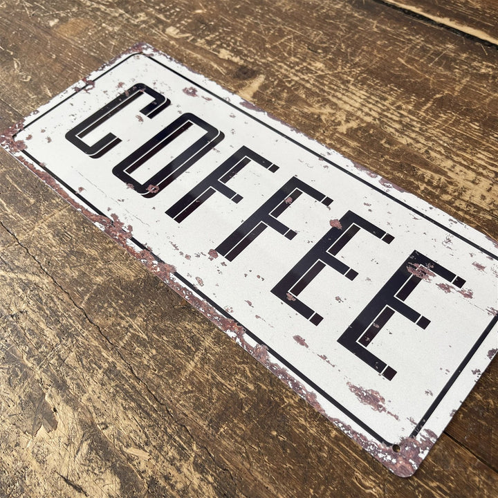 Vintage Metal Sign - Retro Coffee Wall Sign - Made in the UK