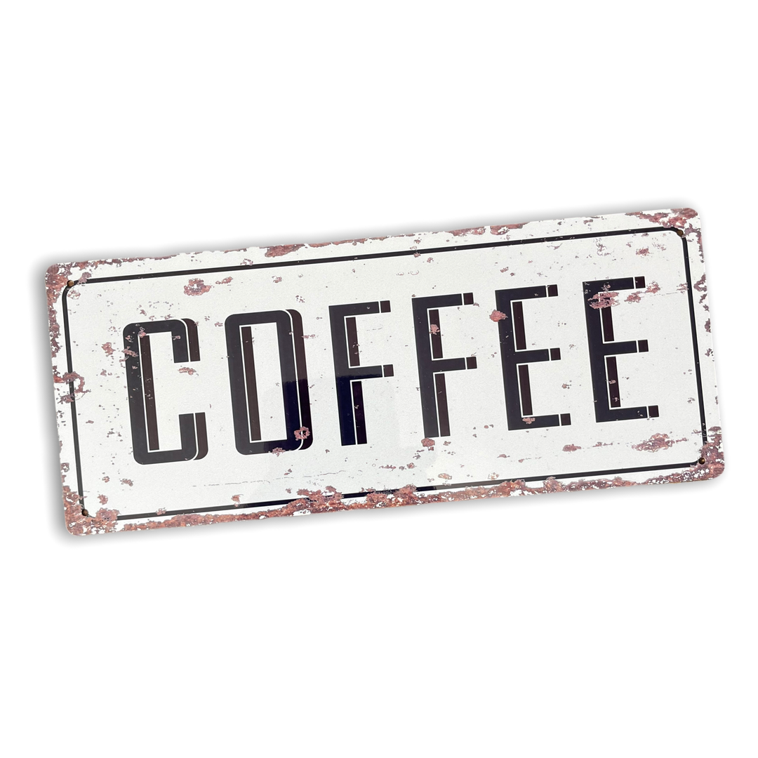 Vintage Metal Sign - Retro Coffee Wall Sign - Made in the UK