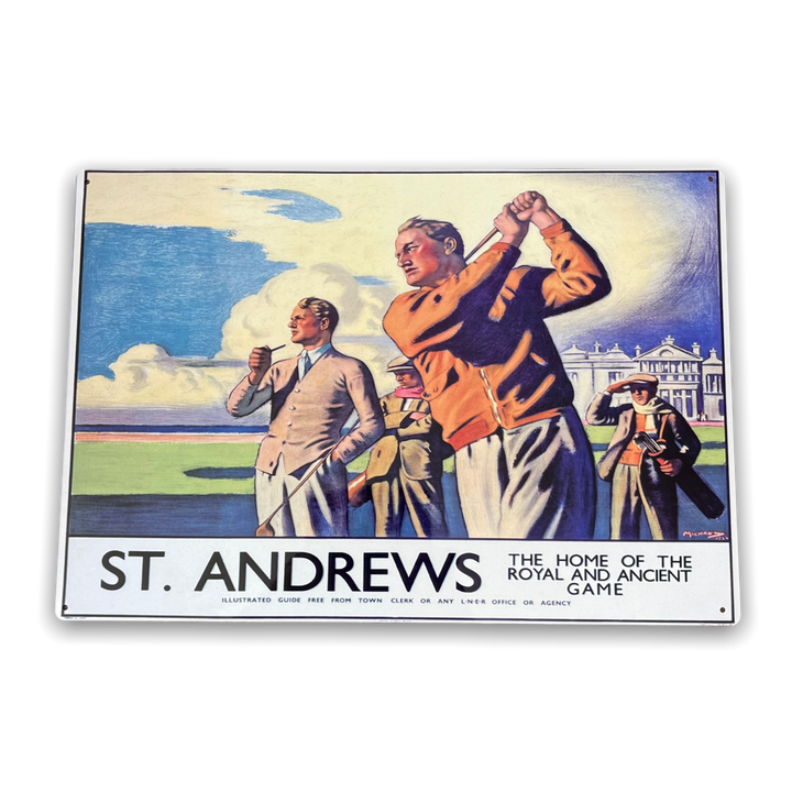 Vintage Metal Sign - British Railways Retro Advertising, St Andrews, Scotland