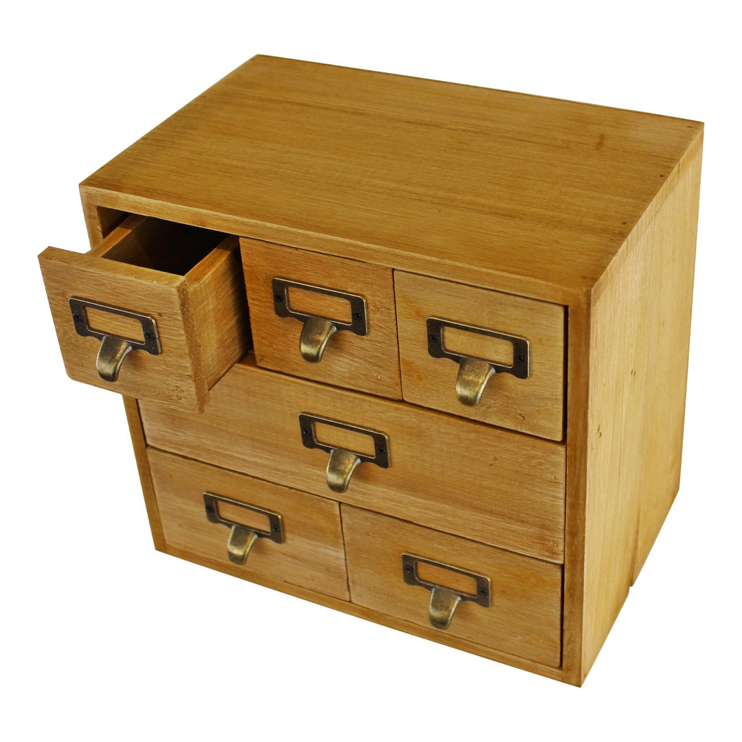 Wooden Storage Drawers, Set of 6