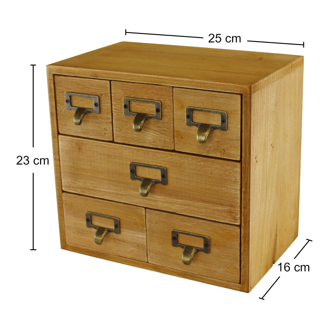 Wooden Storage Drawers, Set of 6