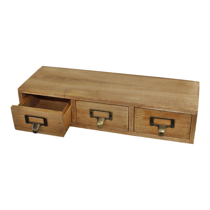 Wooden Desk Storage Drawers - 3 Drawer Set