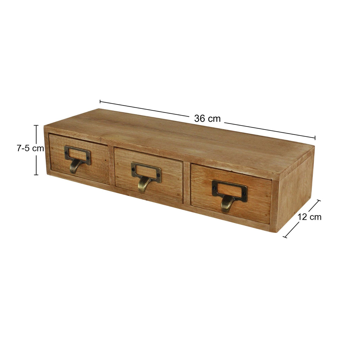 Wooden Desk Storage Drawers - 3 Drawer Set