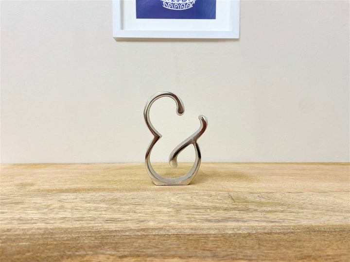 Silver Aluminium Ampersand or And Sign Ornament