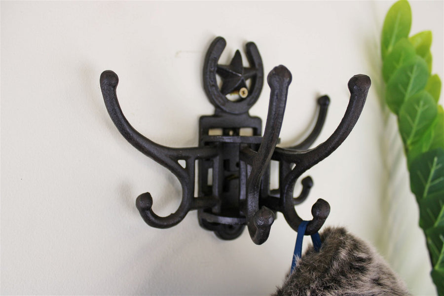 Rotating Coat Hook Cast Iron Wall Mounted Rotating Coat Hooks