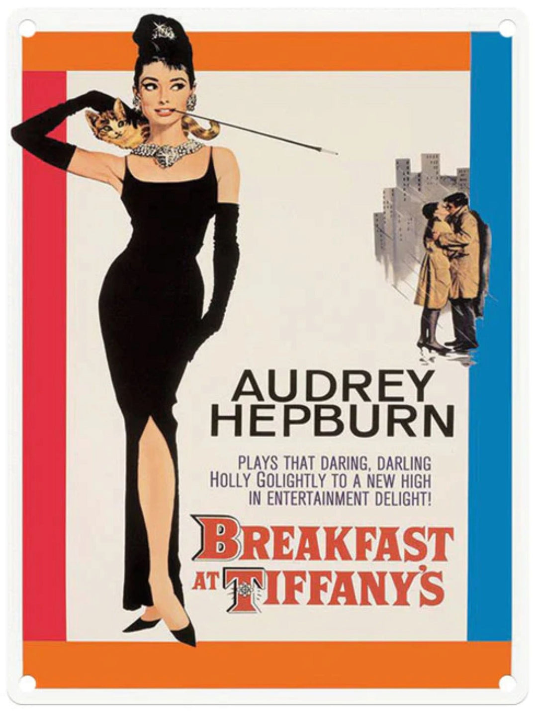 Small Metal Sign 45 x 37.5cm Movie Poster Audrey Hepburn