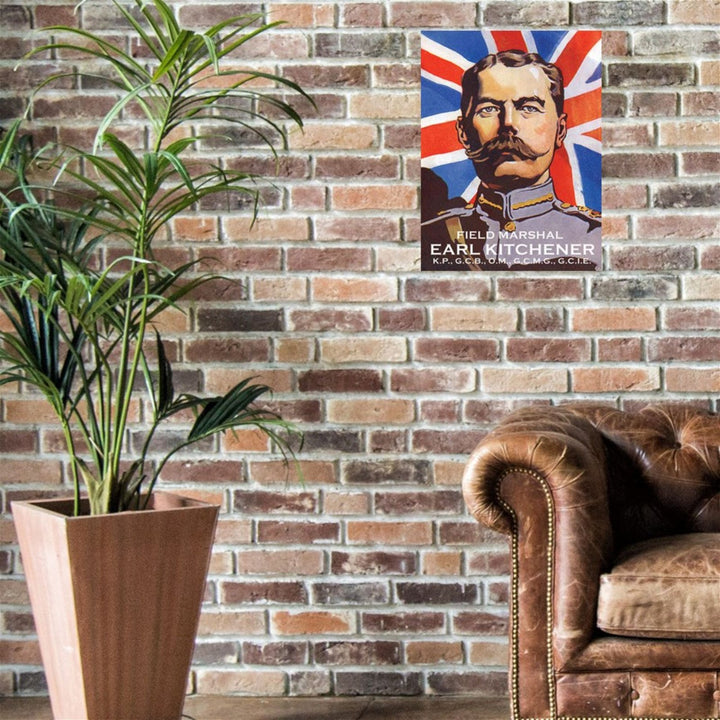 Large Metal Sign 60 x 49.5cm Vintage Retro Earl Kitchener