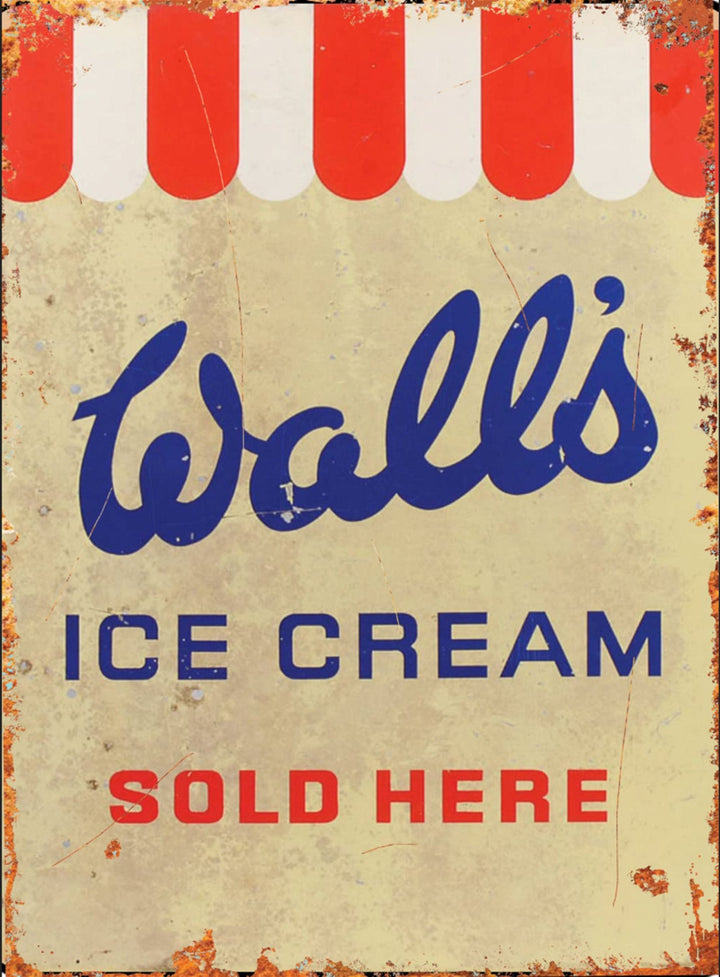 Large Metal Sign 60 x 49.5cm Walls Ice Cream