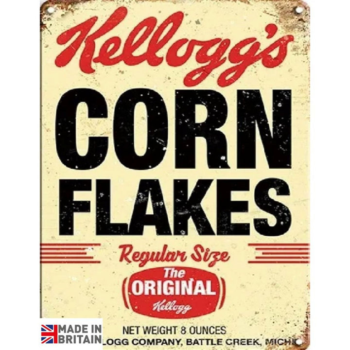 Small Metal Sign 45 x 37.5cm Kellogs Corn Flakes