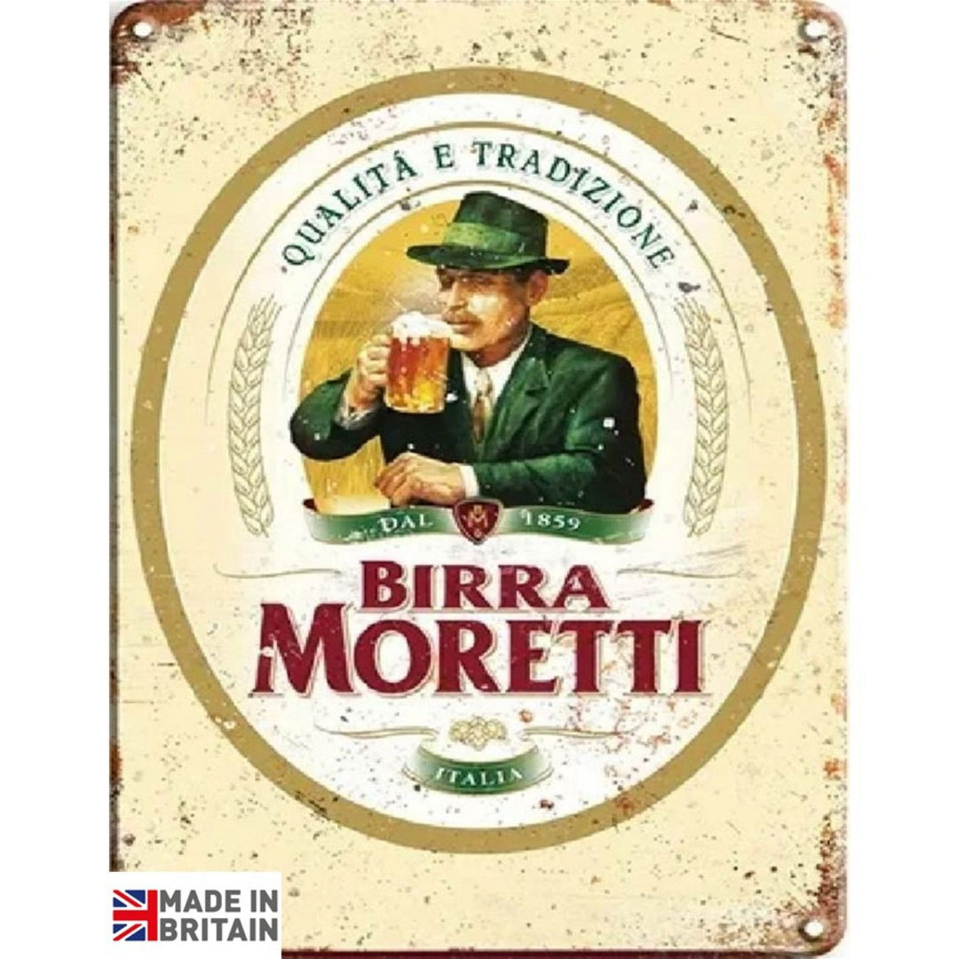 Small Metal Sign 45 x 37.5cm Birra Moretti