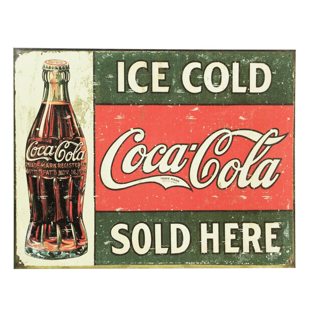 Large Metal Sign 60 x 49.5cm Ice Cold Coca Cola