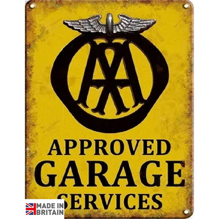 Small Metal Sign 45 x 37.5cm Approved Garage Services