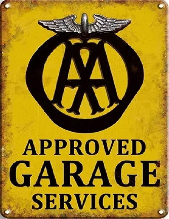 Large Metal Sign 60 x 49.5cm Approved Garage Services