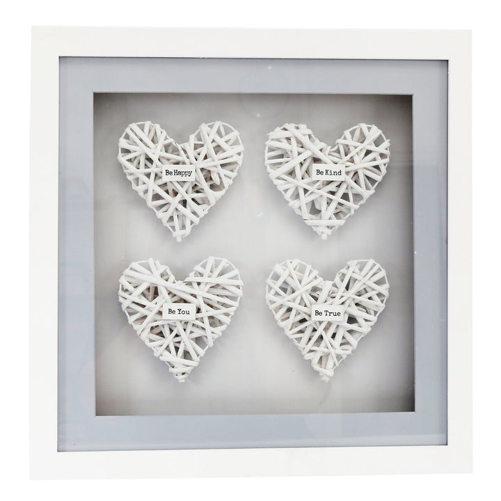 Be Kind Woven Heart Frame 40cm