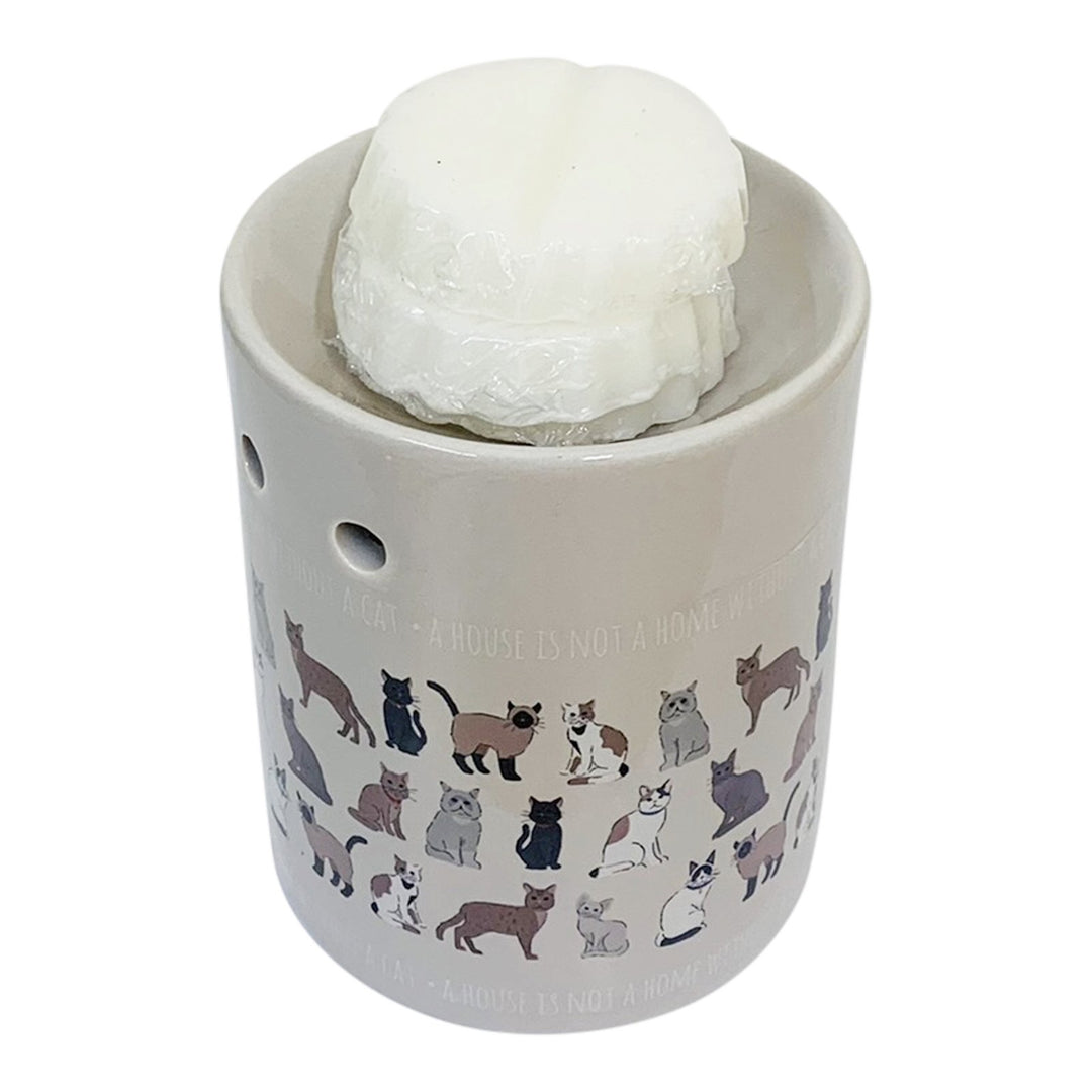 Pet Cat Design Oil Burner with Wax Melts