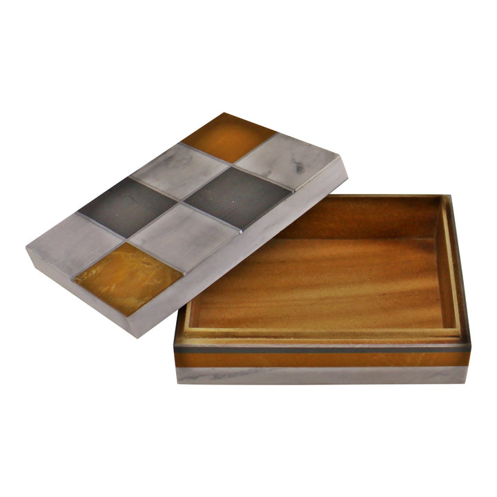 Elegant Abstract Resin Trinket Box | Rectangular Shape