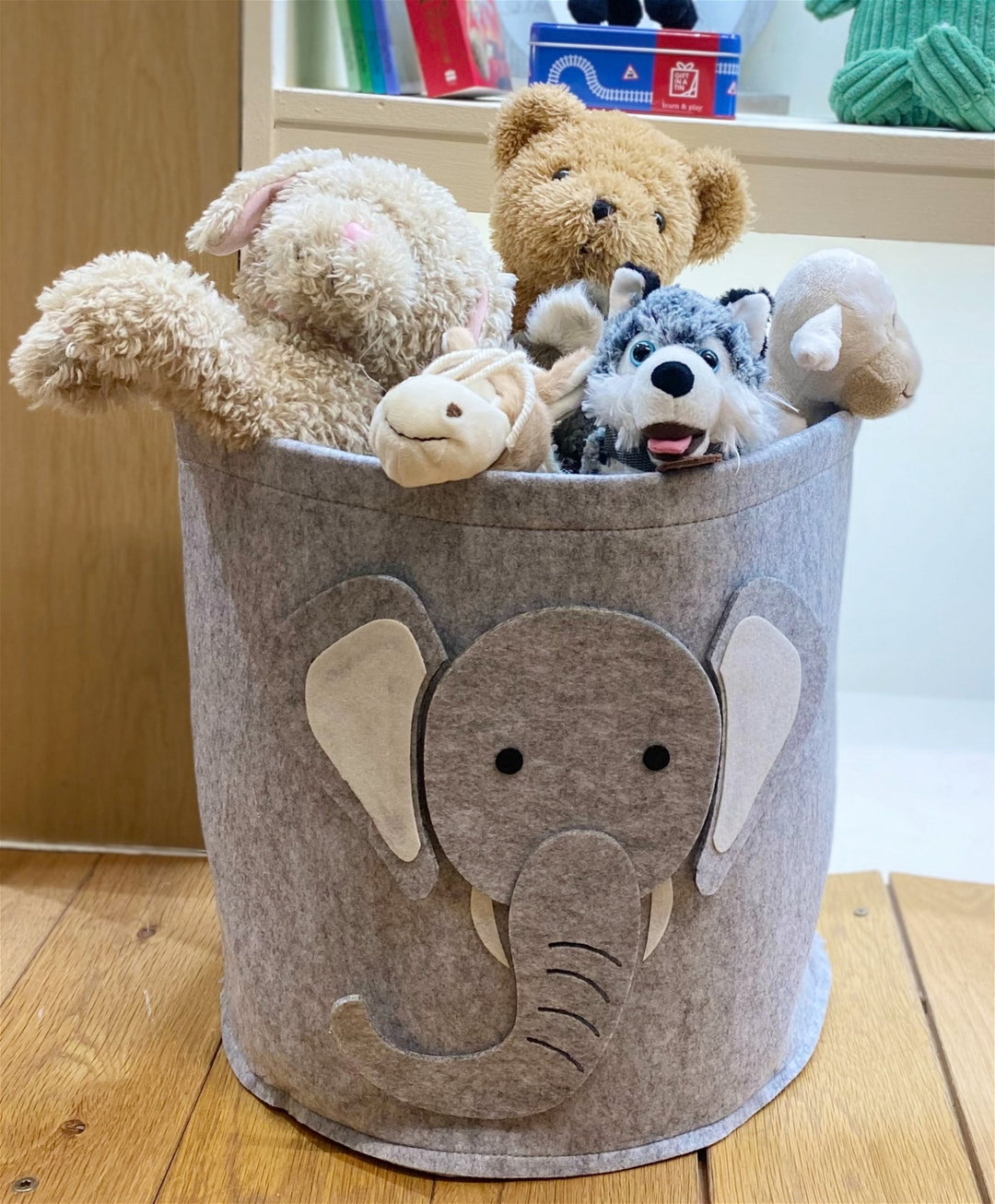 Felt Storage Bin With Elephant Face 35cm