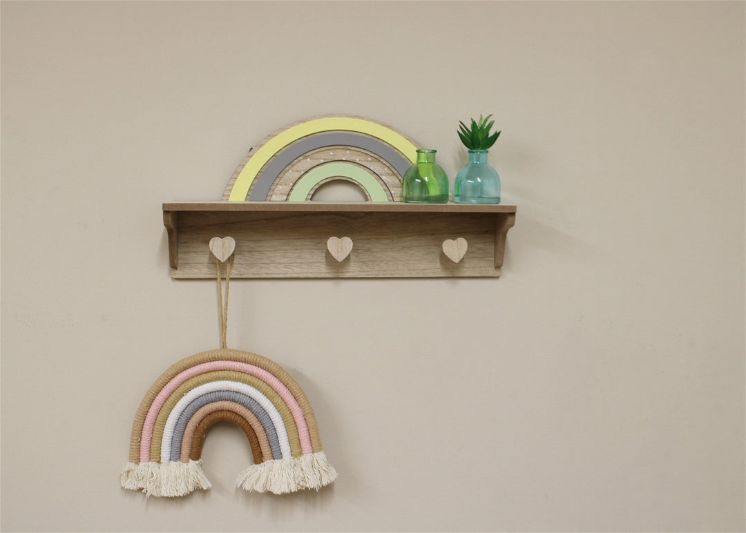 Rainbow Shelf with Hooks